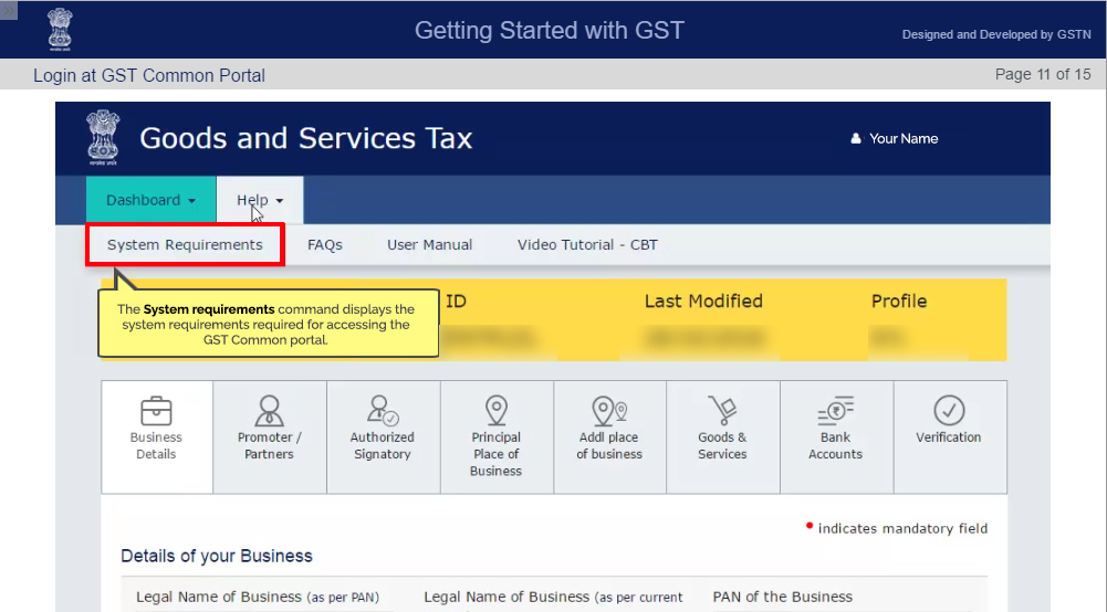 GST Enrollment System Requiment