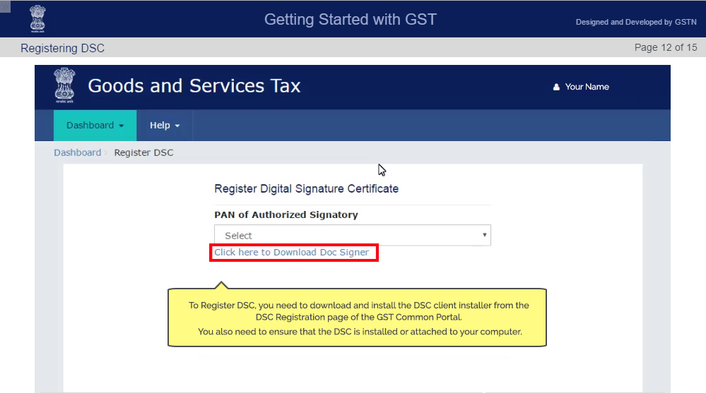 Download GST Doc Signature