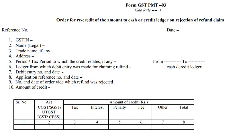 GST PMT -03