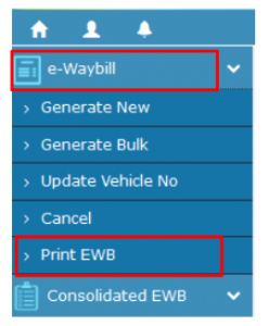 Print E-way bill