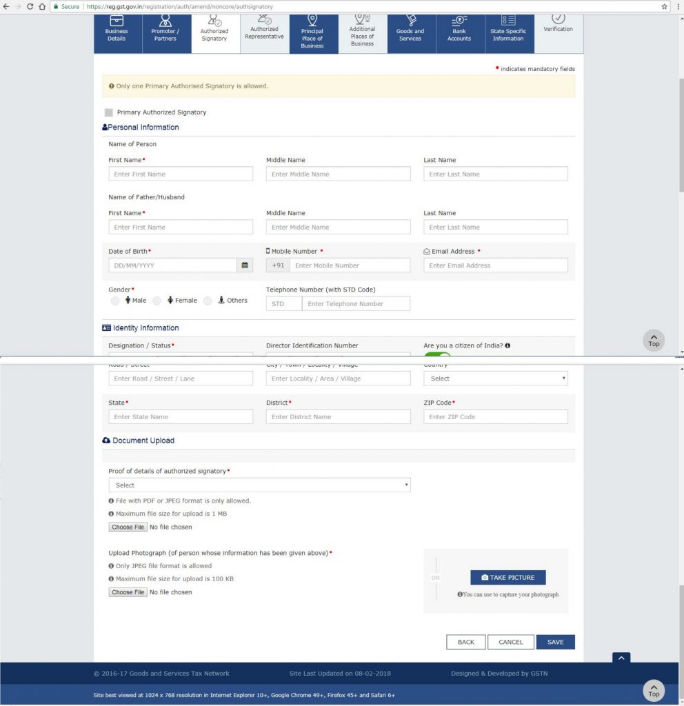 How to Change Mobile number or Email id on GST portal 3